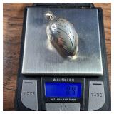 Decorative Engraved Egg Shaped Locket - Pill Container - 1 5/8inch - 8.4g - Sterling Silver