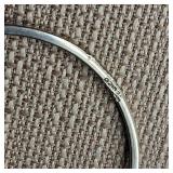 Vintage - Abalone & Mother of Pearl 'Palm Tree' Inlay Bracelet - Alpaca Mexico (Nickel-silver)