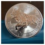 2018 1 oz $5 Canadian Silver Wolf :: 1 Troy oz of .9999 fine silver :: 1 of four part series