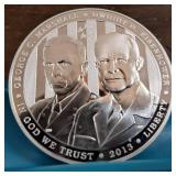 2013 5-Star Generals Commemorative Silver Dollar :: 90% Silver 26.73 grams 38.1 mm.