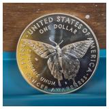 The 2018 Breast Cancer Awareness Silver Dollar :: 90% silver :: 26.73 grams