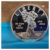 2016 National Park Service (NPS) Centennial silver dollar :: 90% Silver :: 26.73 grams