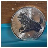 2018 1 oz $5 Canadian Silver Wolf :: 1 Troy oz of .9999 fine silver :: 1 of four part series