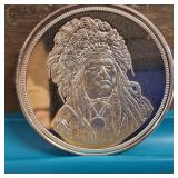 5 oz Silver Round - Running Antelope (The Silver Chief) .999 Fine Silver :: Authenticated