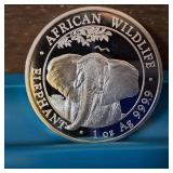 2021 Somali Silver Elephant (1 oz, .9999 fine) :: Rare! :: (BU) - 100 Shillings