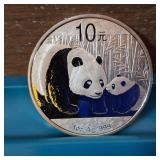 2011 (1 Oz. .999 Silver Bullion) 10 Yuan Face Value Panda  Excellent Condition
