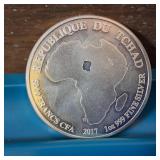 2017 Republic of Chad 1 oz Silver Lioness Coin .999 Fine Silver :: Tax Exempt :: From Africa! (BU)