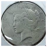 1922-S Peace Dollar 90% Silver, 26.73 grams :: Circulated Condition :0.77344 troy ounces silver