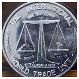 Silver Bullion Coin (BU) .999 Fine Silver :: California Mint ::  World Trade Unit :: May Flower