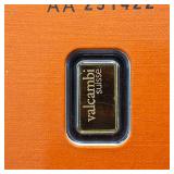 GOLD BAR :: 1 gram .9999 Pure Gold :: Certified Assay :: Valcambi Suisse :: Protective Slip