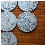 Lot of 10: 1944 Walking Liberty Half Dollars :: Circulated 90% Silver (10 coins  5 dollar face value)