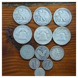 Super Combo Silver!  3 Walking Liberties, 3 Ben Franklins, 3 Quarters, & 3 silver dimes!