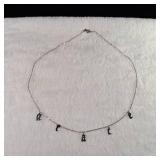 GRACE - Charm Necklace - Dainty Silcer Chain with Charms spelling 'Grace' - 1.4g - 16-17inch