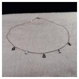 GRACE - Charm Necklace - Dainty Silcer Chain with Charms spelling 'Grace' - 1.4g - 16-17inch