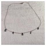GRACE - Charm Necklace - Dainty Silcer Chain with Charms spelling 'Grace' - 1.4g - 16-17inch