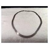 Herringbone Flat Silver Chain Necklace - 7mm - HCT - 925  18+ inches - 22.5g