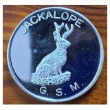 Silver Bullion Coin (BU) .999 Fine Silver ::  World Trade Unit :: Jackalope :: GSM