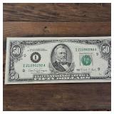 Fancy Note: Crisp 1990 $50 FRN 'Bleed Through' (Back to Front) :: Also a Full House :: RARE!