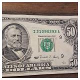Fancy Note: Crisp 1990 $50 FRN 'Bleed Through' (Back to Front) :: Also a Full House :: RARE!