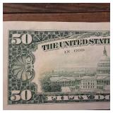 Fancy Note: Crisp 1990 $50 FRN 'Bleed Through' (Back to Front) :: Also a Full House :: RARE!