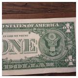 1957-B One Dollar Silver Certificate Star Note ? Blue Seal  Crisp Fancy Note :: High Number