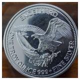 1984 (BU) ENGELHARD 1 oz .999 Bullion :: The American Prospector Fine Silver :: Eagle