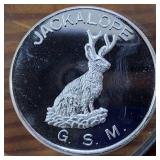 Silver Bullion Coin (BU) .999 Fine Silver :: California Mint ::  World Trade Unit :: Jackalope Ha Ha