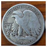 Lot of 4: 1941-44 Walking Liberty Half Dollars :: Circulated 90% Silver :: 4 coin sequential series