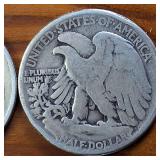 Lot of 4: 1941-44 Walking Liberty Half Dollars :: Circulated 90% Silver :: 4 coin sequential series