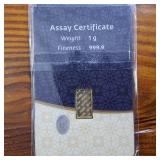1 Gram IGR .9999 Fine Gold Bar - Istanbul Gold Refinery - Sealed Assay - #3568734