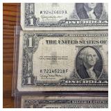 Lot of 3 Notes:  Series 1957A 1957D 1957D :: $1 Silver Certificates in circulated condition, Blue Seal