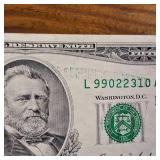 Crisp, uncreased:  Series 1990 High Number $50 FRN :: Bleed Through Error :: Rare!
