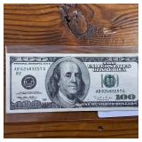 1996 $100 Federal Reserve Note - Rare Ink Bleed-Through / Overink Error : crisp in plastic slip