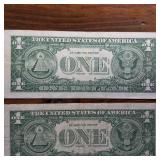 Lot of 3 Silver Certificates:  Series 1957 1957A 1957B :: Blue Seals : One Crisp, one high #