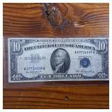 Series 1953 $10 Silver Certificate :: Circulated :: Blue Seal :: Collectible
