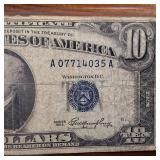 Series 1953 $10 Silver Certificate :: Circulated :: Blue Seal :: Collectible