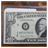 No Crease, Nice 1985 $10 FRN :: Collectible Note