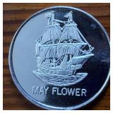 Silver Bullion Coin (BU) .999 Fine Silver :: California Mint ::  World Trade Unit :: May Flower