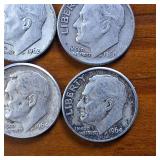 Large Lot of 30: Various Years Roosevelt Dimes :: 90% silver in circulated condition, 3 Dollar FV