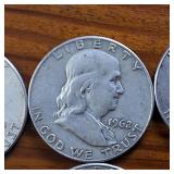 Lot of 9: TRIFECTA! Nice Franklin Half Dollars  3 Sequential Sets from 1961 to 1963 :: WOW!