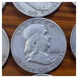 Lot of 9: TRIFECTA! Nice Franklin Half Dollars  3 Sequential Sets from 1961 to 1963 :: WOW!