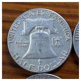 Lot of 9: TRIFECTA! Nice Franklin Half Dollars  3 Sequential Sets from 1961 to 1963 :: WOW!