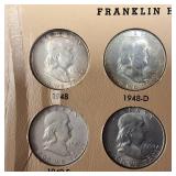 Dansco Ben Franklin Half Dollar COMPLETE Collection in Album :: 1948-1963 Verified :: 90% silver