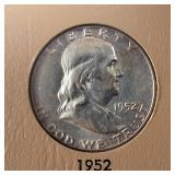 Dansco Ben Franklin Half Dollar COMPLETE Collection in Album :: 1948-1963 Verified :: 90% silver