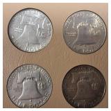Dansco Ben Franklin Half Dollar COMPLETE Collection in Album :: 1948-1963 Verified :: 90% silver