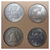 Dansco Ben Franklin Half Dollar COMPLETE Collection in Album :: 1948-1963 Verified :: 90% silver