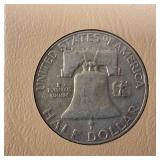 Dansco Ben Franklin Half Dollar COMPLETE Collection in Album :: 1948-1963 Verified :: 90% silver