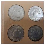 Dansco Ben Franklin Half Dollar COMPLETE Collection in Album :: 1948-1963 Verified :: 90% silver