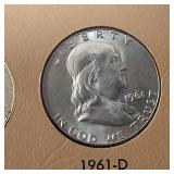 Dansco Ben Franklin Half Dollar COMPLETE Collection in Album :: 1948-1963 Verified :: 90% silver