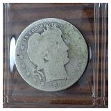 Lot of 4: Very Old 90% Silver Quarters from 1907 - ? 4 Total $1 face value, Barber, Standing Liberty